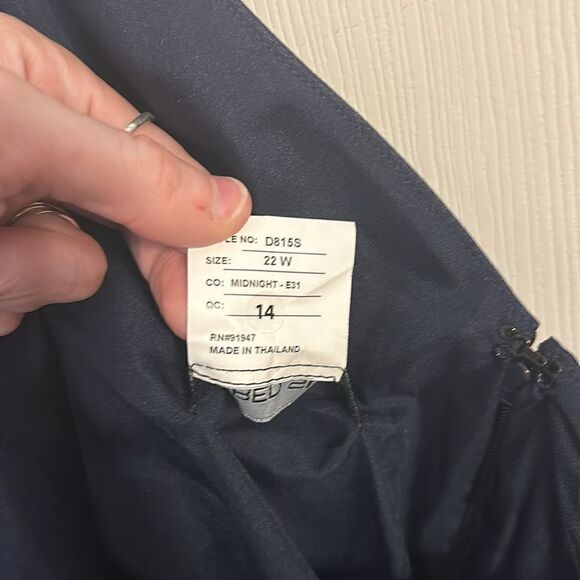 Alfred Sung OneShoulder Satin Twill Maxi Dress NWOT size 14 - Picture 5 of 8